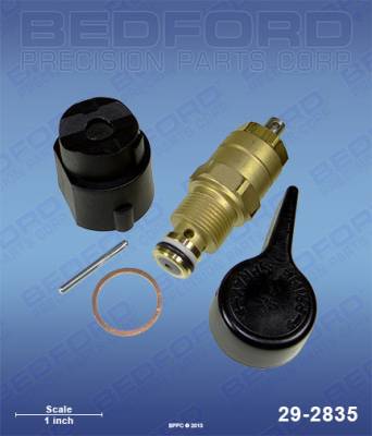 Bedford - BEDFORD - BYPASS VALVE ASSY WITH SOLVENT RESISTANT O-RING - 29-2835, REPLACES TSW-800-915