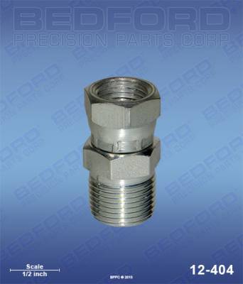 Bedford - BEDFORD - SWIVEL ADAPTER, 3/8" NPT(M) X 1/4" NPS(F) - 12-404