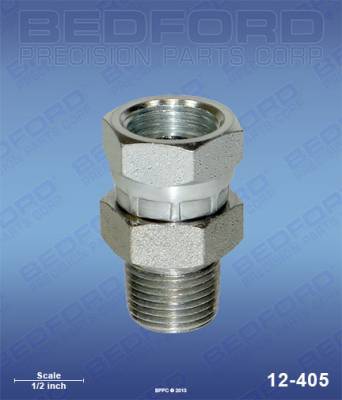 Bedford - BEDFORD - SWIVEL ADAPTER, 3/8" NPT(M) X 3/8" NPS(F) - 12-405