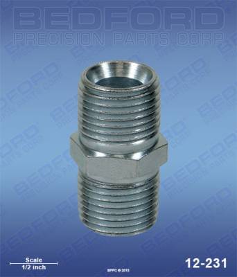 Bedford - BEDFORD - NIPPLE 1/2" NPT X 1/2" NPT - 12-231