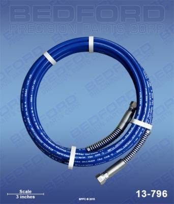 Bedford - BEDFORD - 25' X 3/16" AIRLESS HOSE ASSEMBLY - 13-796