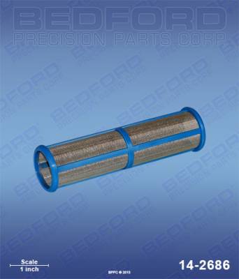 Bedford - BEDFORD - OUTLET FILTER, 100 MESH, MEDIUM LENGTH, BLUE - 14-2686