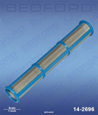 Bedford - BEDFORD - OUTLET FILTER, 100 MESH, LONG, BLUE - 14-2696