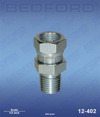 Bedford - BEDFORD - SWIVEL ADAPTER 1/4" NPT(M) X 1/4" NPS(F) - 12-402