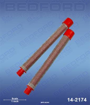 Bedford - Bedford - Gun Filter (2 pcs), 150 Mesh, Extra-Fine, Red - 14-2174