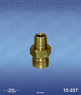 Bedford - BEDFORD - BRASS NIPPLE 1/8" NPT X 1/4" NPS - 12-227