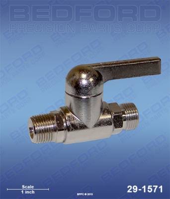 Bedford - BEDFORD - BALL VALVE, 3/8" NPS X 3/8" NPT, 250 PSI - 29-1571