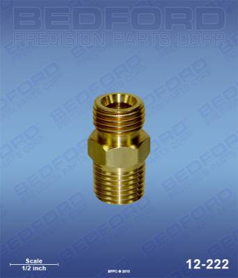 Bedford - BEDFORD - BRASS NIPPLE 1/4" NPS X 1/4" NPT - 12-222