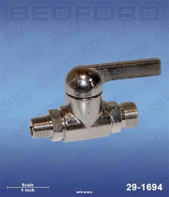 Bedford - BEDFORD - BALL VALVE, 3/8" NPS X 1/4" NPT, 250 PSI - 29-1694