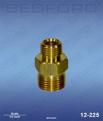 Bedford - BEDFORD - BRASS NIPPLE 1/4" NPS X 3/8" NPS - 12-225