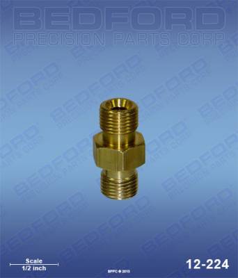 Bedford - BEDFORD - BRASS NIPPLE 1/8" NPS X 1/8" NPS - 12-224