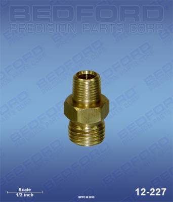 Bedford - BEDFORD - BRASS NIPPLE 1/8" NPT X 1/4" NPS - 12-227