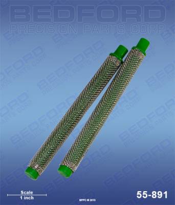 Bedford - BEDFORD - GUN FILTERS, 2-PACK, GREEN, 30 MESH - 55-891