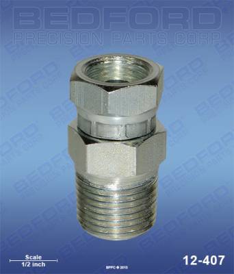 Bedford - BEDFORD - SWIVEL ADAPTER 1/2" NPT(M) X 3/8" NPS(F) - 12-407