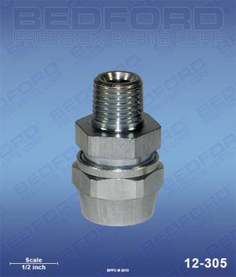 BEDFORD - 5/16" HOSE FITTING X 1/4" NPT(M) - 12-305