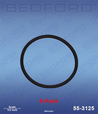 BEDFORD - O-RINGS, SOLVENT RESISTANT (6-PACK) - 55-3125