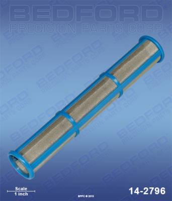 BEDFORD - OUTLET FILTER, 100 MESH, LONG, BLUE - 14-2796