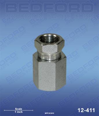 BEDFORD - SWIVEL ADAPTER 1/2" NPT(F) X 3/8" NPS(F) - 12-411