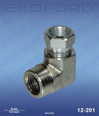 BEDFORD - SWIVEL ADAPTER 1/4"NPT(F) X 1/4"NPS(F) 90 - 12-201